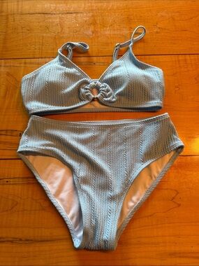 Girls SHEIN size 12 blue bikini swimsuit